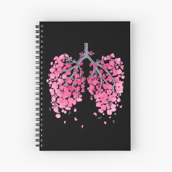 Aperçu de l'œuvre Poumons de Sakura Hanahaki (sur fond noir) créée et vendue par arterialmotive.