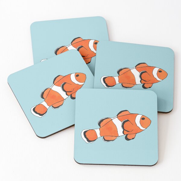 Item preview, Clownfish Watercolor Illustration designed and sold by murialbezanson.