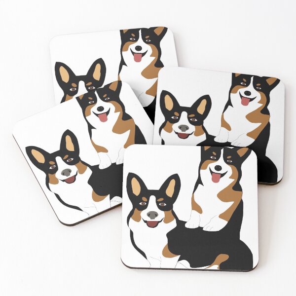 Artikelvorschau, 2 dreifarbige Corgi-Freunde entworfen und verkauft von Kflick3r.