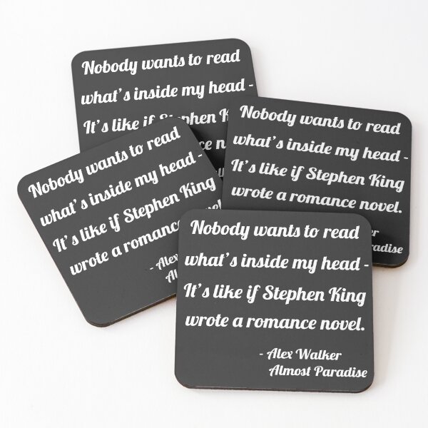 Item preview, Almost Paradise Quote (black & white) designed and sold by LadyTrue.