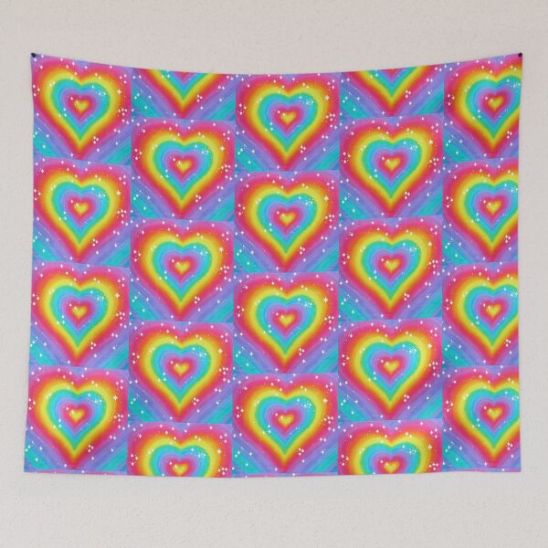 Item preview, y2k rainbow heart designed and sold by xojulia.