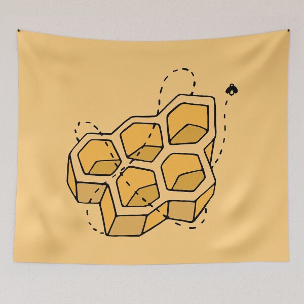 Item preview, Honeycomb Bee Illustration designed and sold by murialbezanson.