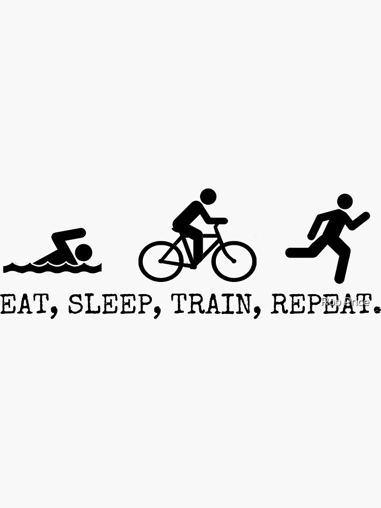 Eat Sleep Train Repeat Sticker By Wanungara Redbubble