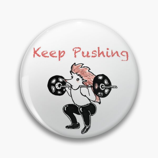 Item preview, Hedgehog Weighlifting Keep Pushing designed and sold by MANUMONY.