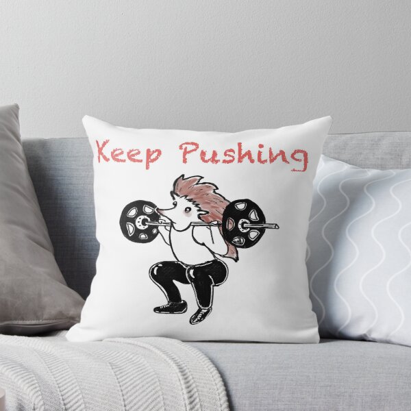 Item preview, Hedgehog Weighlifting Keep Pushing designed and sold by MANUMONY.