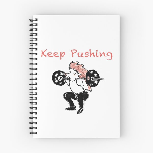 Item preview, Hedgehog Weighlifting Keep Pushing designed and sold by MANUMONY.