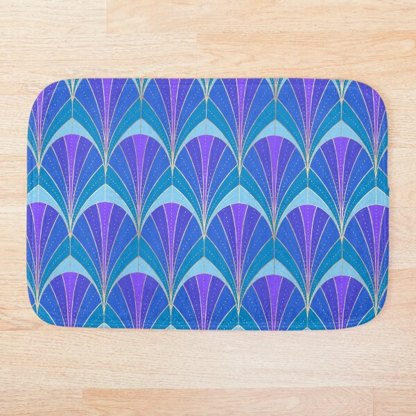 Item preview, Art Deco Waterfalls // Peacock Blue designed and sold by The Wellington Boot.