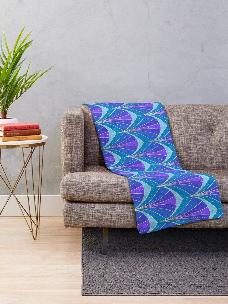 Peacock blue throw blanket hot sale