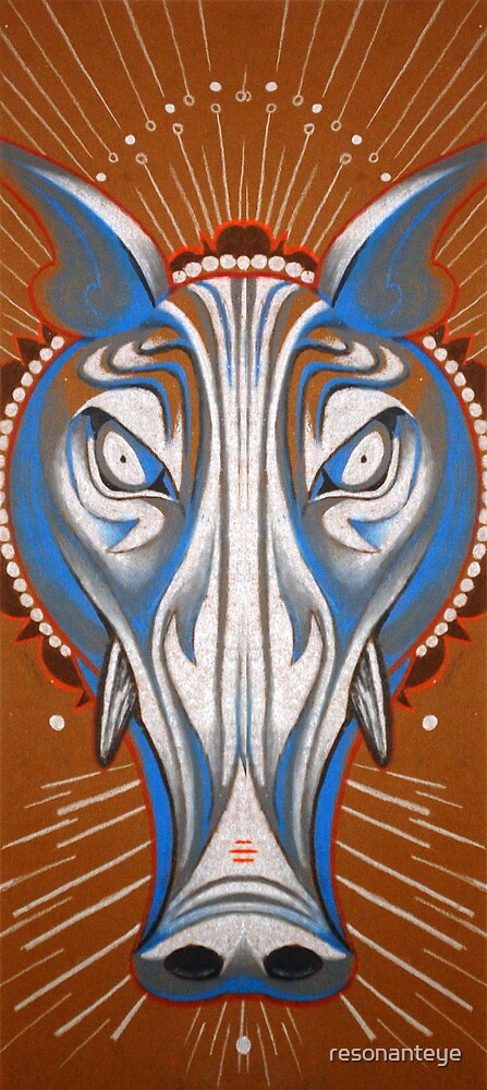 blue boar totem. by resonanteye