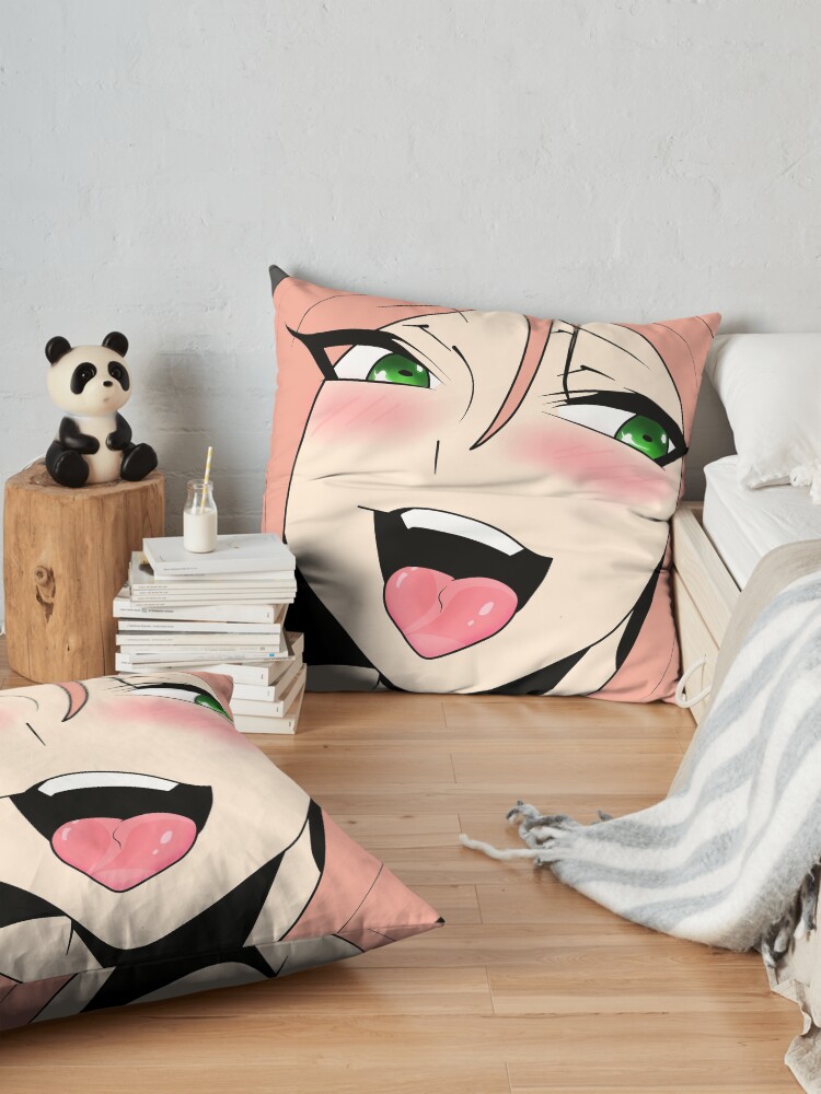 Alternate view of Anime Ahegao Floor Pillow