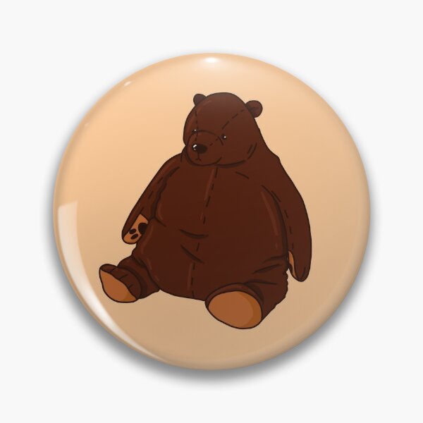 I Just Want a Djungelskog Ikea Bear Cartoon Pin for Sale by ellabirch
