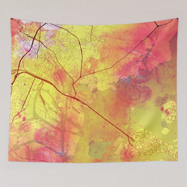 Item preview, Venice Italy Street Map Magma Eruption designed and sold by IvonDesign.