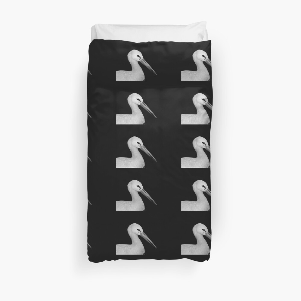 White Stork Duvet Cover