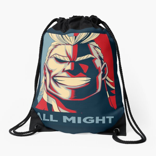 All Might Retro Drawstring Bag