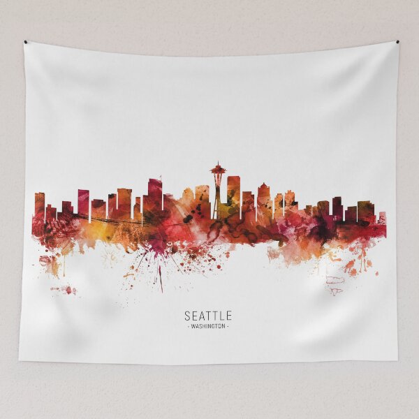 Aperçu de l'œuvre Seattle Washington Skyline créée et vendue par ArtPrints.