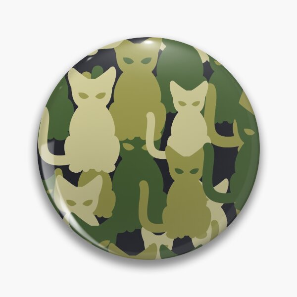 Item preview, Army Green Cat Camo Design on Black Background. designed and sold by cgroenewald.