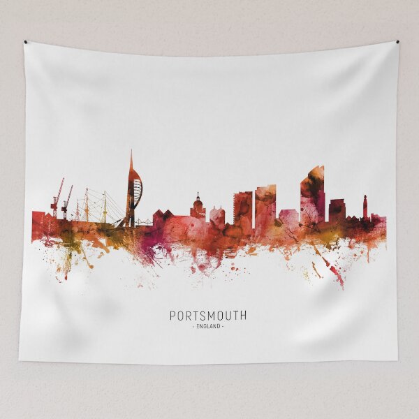 Item preview, Portsmouth England Skyline designed and sold by ArtPrints.