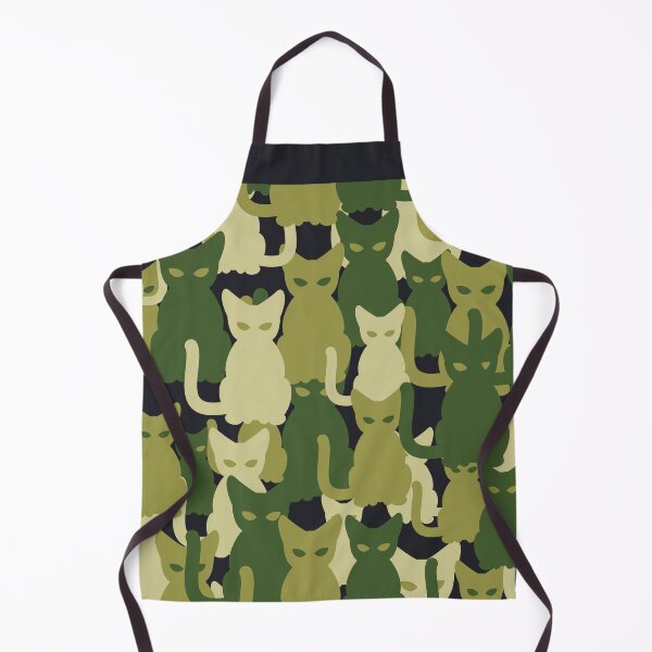 Item preview, Army Green Cat Camo Design on Black Background. designed and sold by cgroenewald.