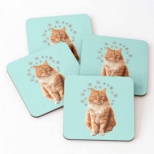 Item preview, "Lion Cat" - King Kitten Kitty Teal Crown Stars  designed and sold by CanisPicta.