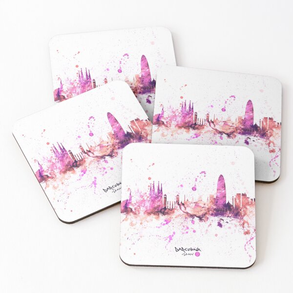 Item preview, Barcelona Spain Skyline designed and sold by ArtPrints.