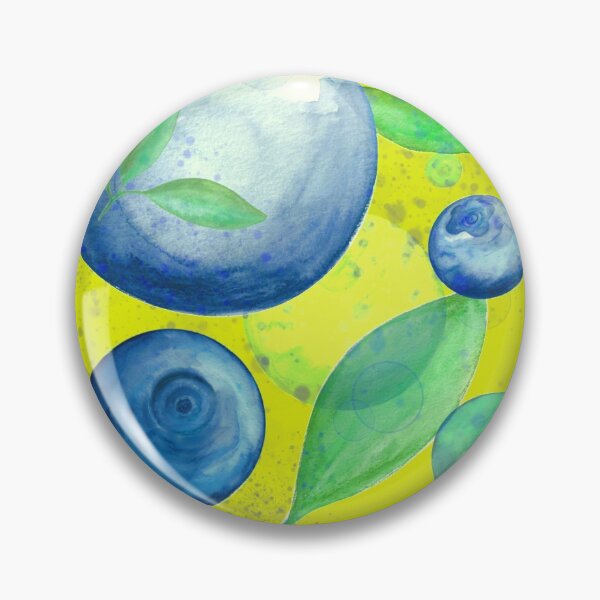 Item preview,  Blueberries fruit and leaves Abstract- watercolor art - trending designed and sold by August-E.