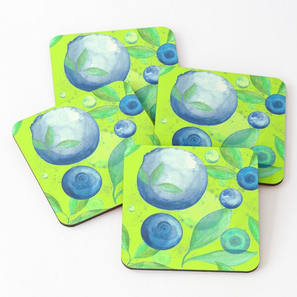 Item preview,  Blueberries fruit and leaves Abstract- watercolor art - trending designed and sold by August-E.