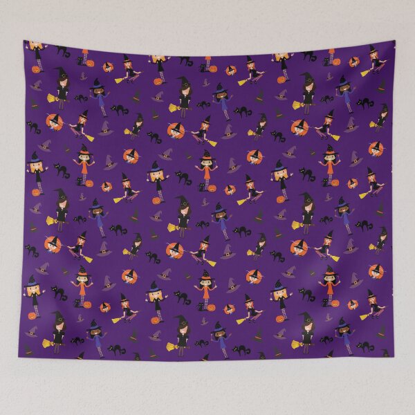 Item preview, Cute Witch Pattern - Purple designed and sold by aliveinmiddle.