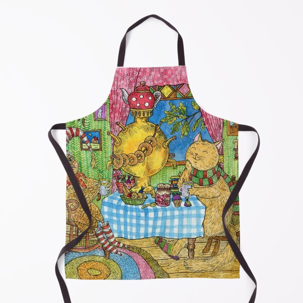 Item preview, The cat and the owl are drinking tea at home. designed and sold by Yovin11.