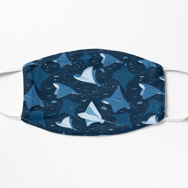Flying stingrays blue Mask