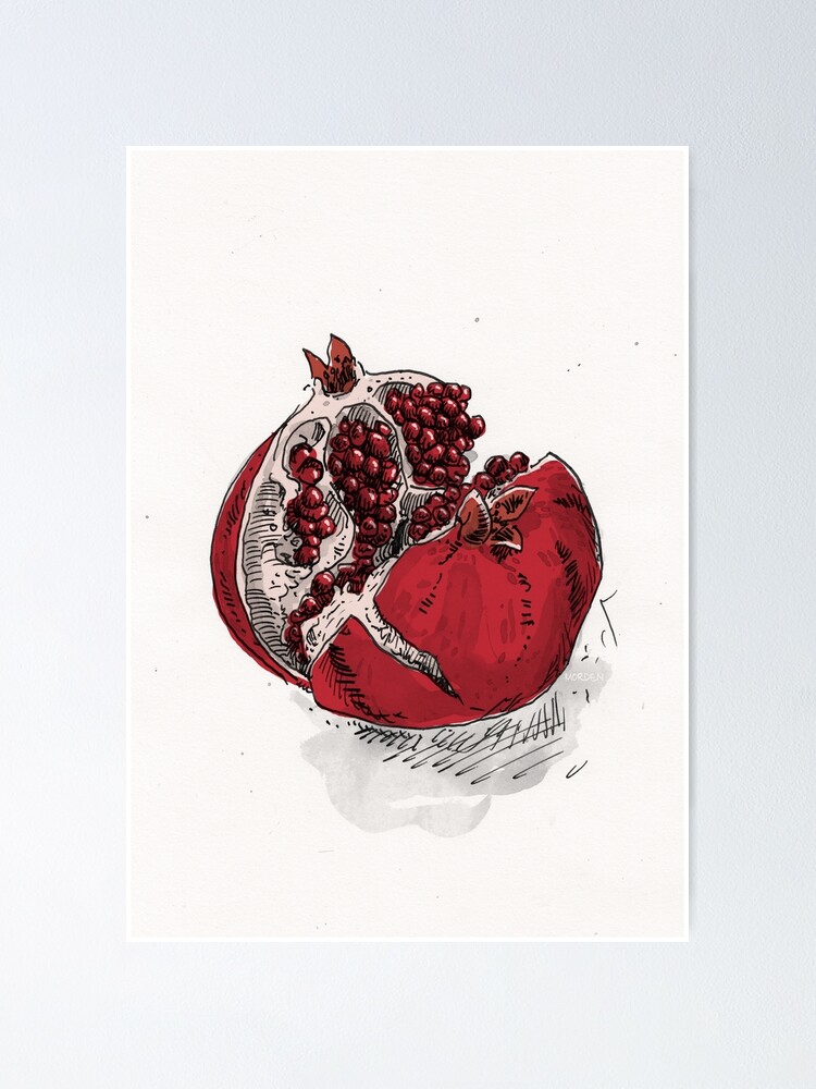 Red pomegranate fruit logo png | Premium PNG Sticker - rawpixel