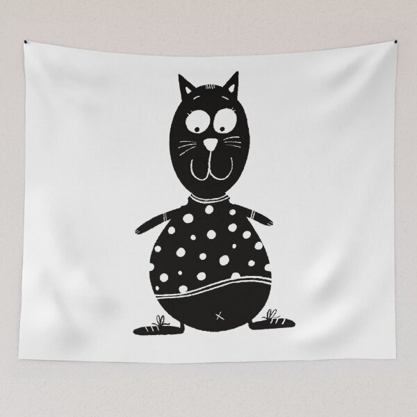 Item preview, Black and white cat nr5 designed and sold by KateCrafts.