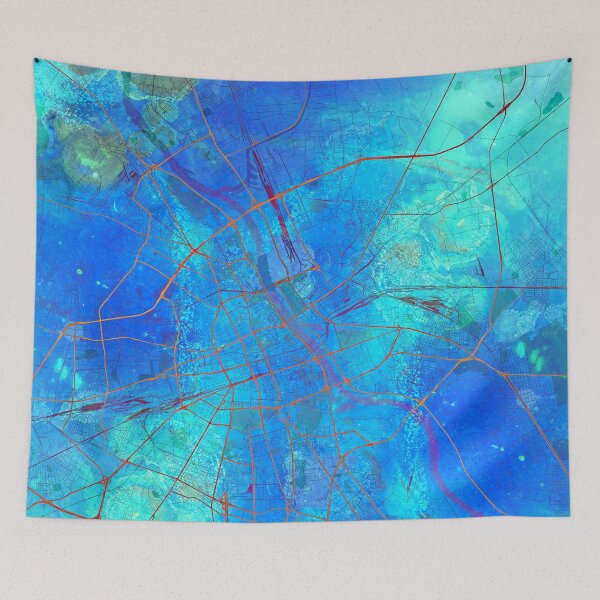 Item preview,  Warsaw Poland Street Blue Lagoon designed and sold by IvonDesign.
