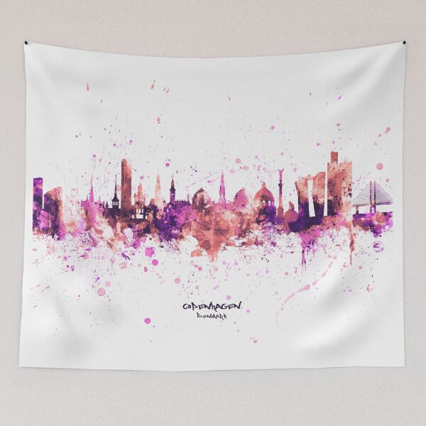 Item preview, Copenhagen Denmark Skyline designed and sold by ArtPrints.