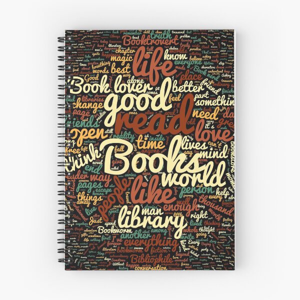 Item preview, Book lovers' wordcloud designed and sold by NerdySherds.