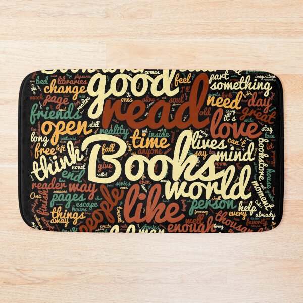 Item preview, Book lovers' wordcloud designed and sold by NerdySherds.