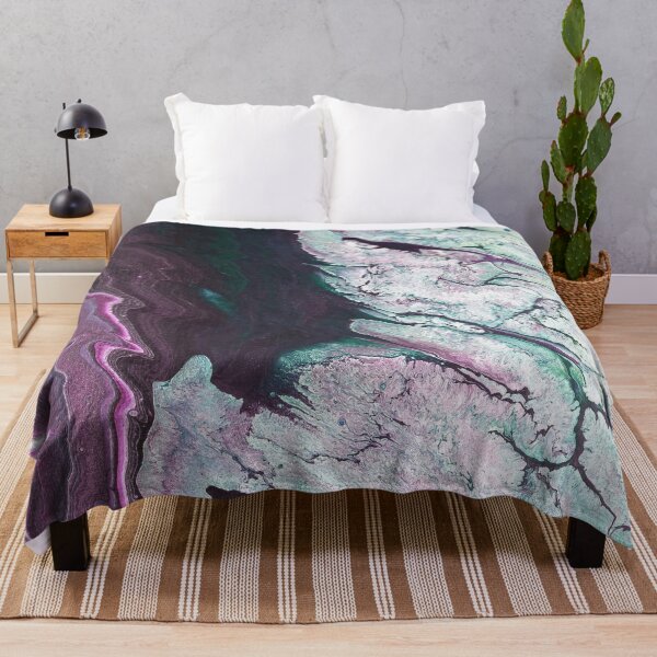 Item preview, Magenta Marble white pastel abstract- bestseller (masks, mugs, t shirts , pillows) designed and sold by August-E.