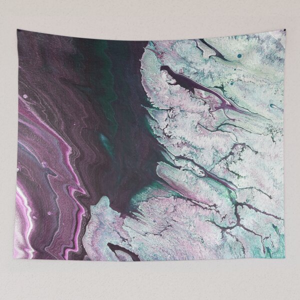 Item preview, Magenta Marble white pastel abstract- bestseller (masks, mugs, t shirts , pillows) designed and sold by August-E.