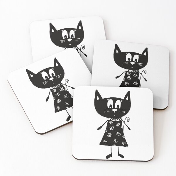 Item preview, Black and white cat nr8 designed and sold by KateCrafts.