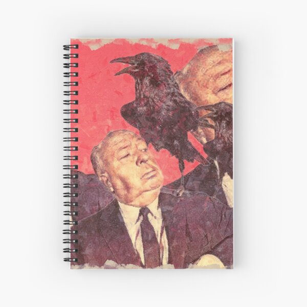Item preview, Alfred Hitchcock Portrait with Birds Dark Humor from England Officially Licensed Fan Art designed and sold by Mauswohn.