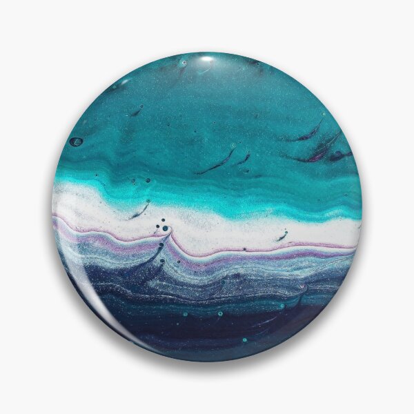 Item preview, Ocean blue with white pastel art  Abstract - bestseller- pillows, mugs, masks, t shirts designed and sold by August-E.