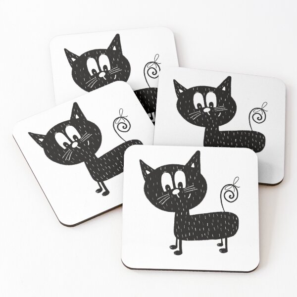 Item preview, Black and white cat nr9 designed and sold by KateCrafts.