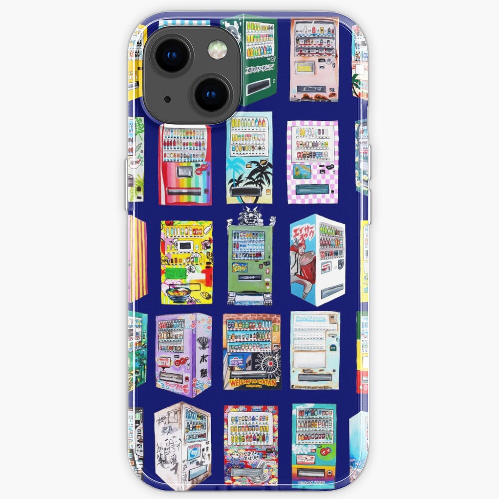 Dark Blue Background Okinawa Vending Machine Varieties Iphone Case By Belampe Redbubble