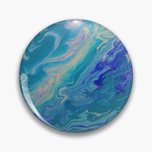 Item preview, Ocean blue tie dye abstract- shades of blue- bestseller- masks, mugs, pillows, tshirts designed and sold by August-E.