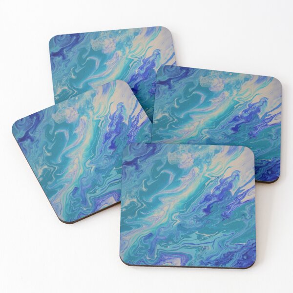 Item preview, Ocean blue tie dye abstract- shades of blue- bestseller- masks, mugs, pillows, tshirts designed and sold by August-E.
