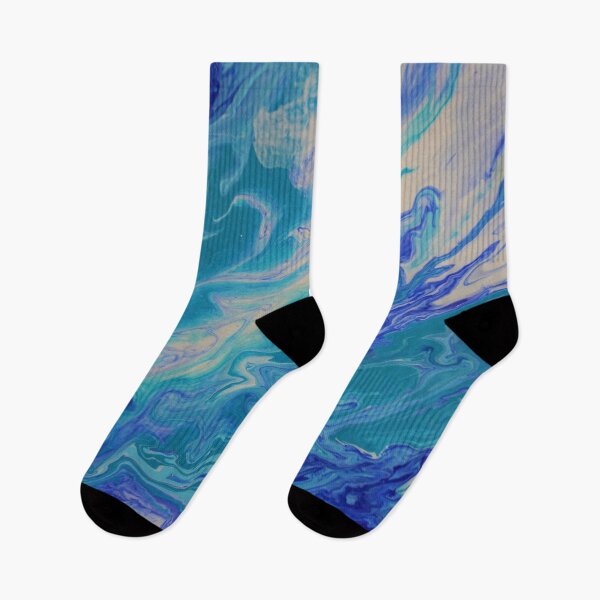 Item preview, Ocean blue tie dye abstract- shades of blue- bestseller- masks, mugs, pillows, tshirts designed and sold by August-E.