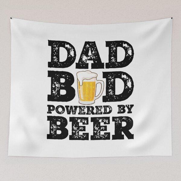Item preview, Dad Bod Powered By Beer Funny Food Lovers Father Figure Gifts Idea designed and sold by Orange Pieces.