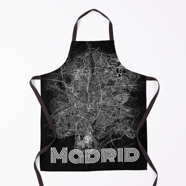 Item preview, madrid mapa de carreteras de la ciudad en blanco y negro artístico simple designed and sold by rashadat.