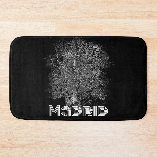 Item preview, madrid city road map black and white artistic simple  designed and sold by rashadat.