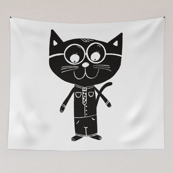 Item preview, Black and white cat nr10 designed and sold by KateCrafts.