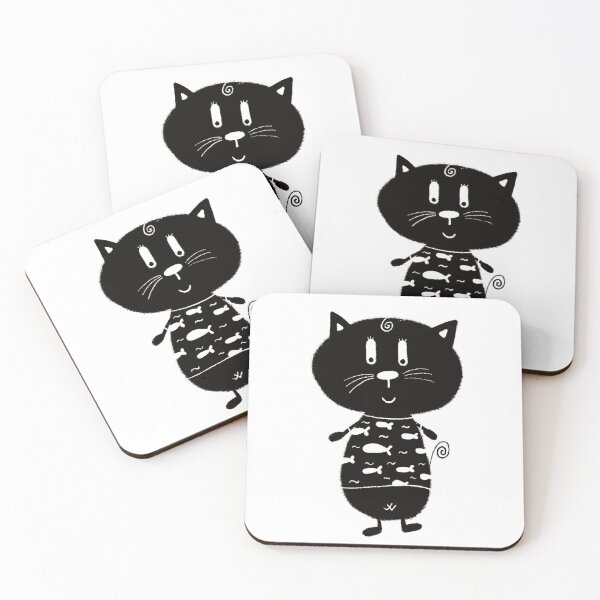 Item preview, Black and white cat nr11 designed and sold by KateCrafts.